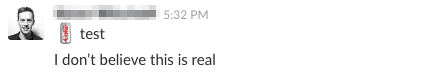 Slack message with a :nom: emoji order
