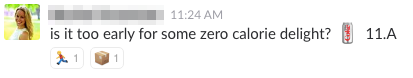 A flurry of :nom: orders in Slack